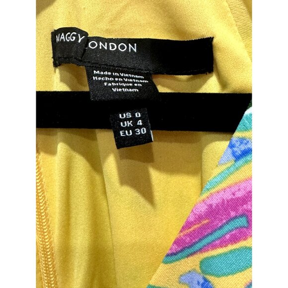 MAGGY LONDON Women Multi-Color Floral Dress 0 - Picture 4 of 7